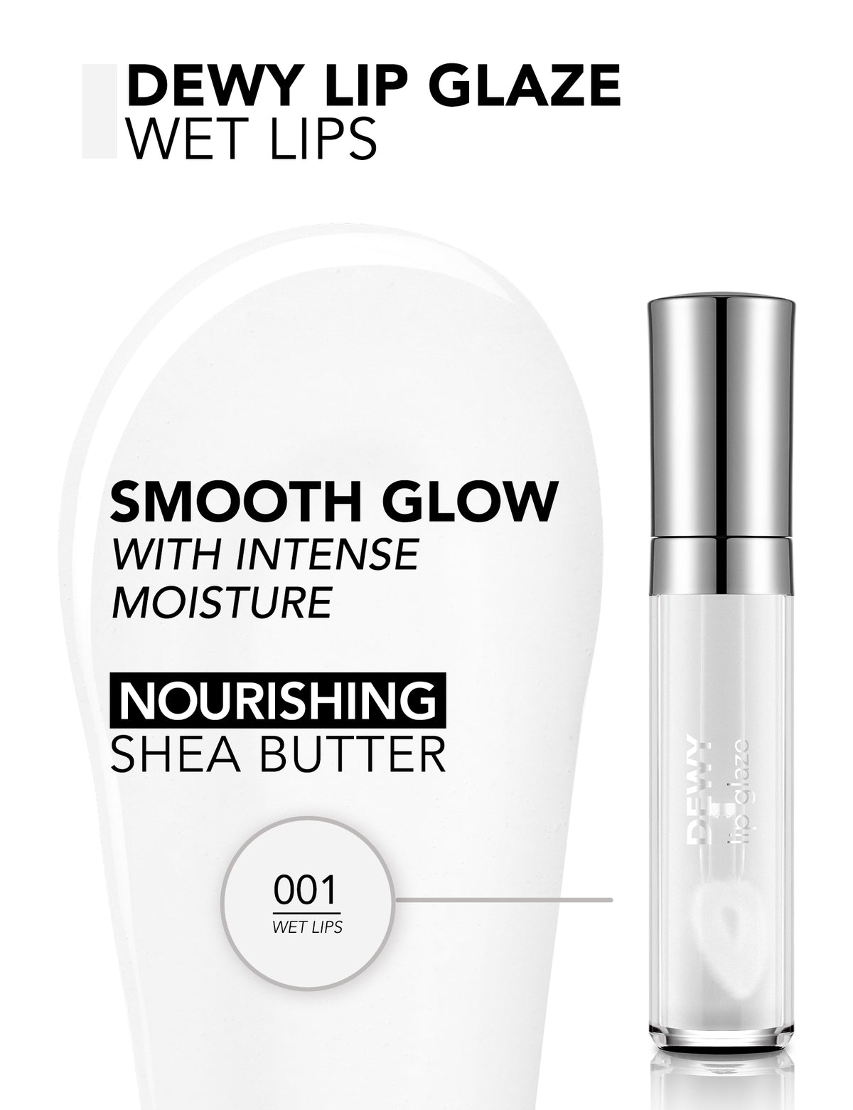 Flormar Dewy Lip Glaze - 001 Wet Lps