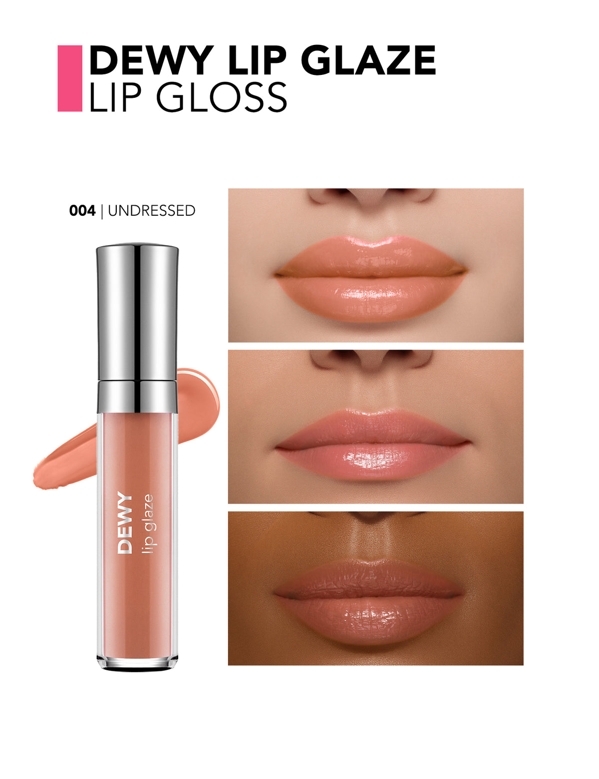 Flormar Dewy Lip Glaze - 004 Undressed