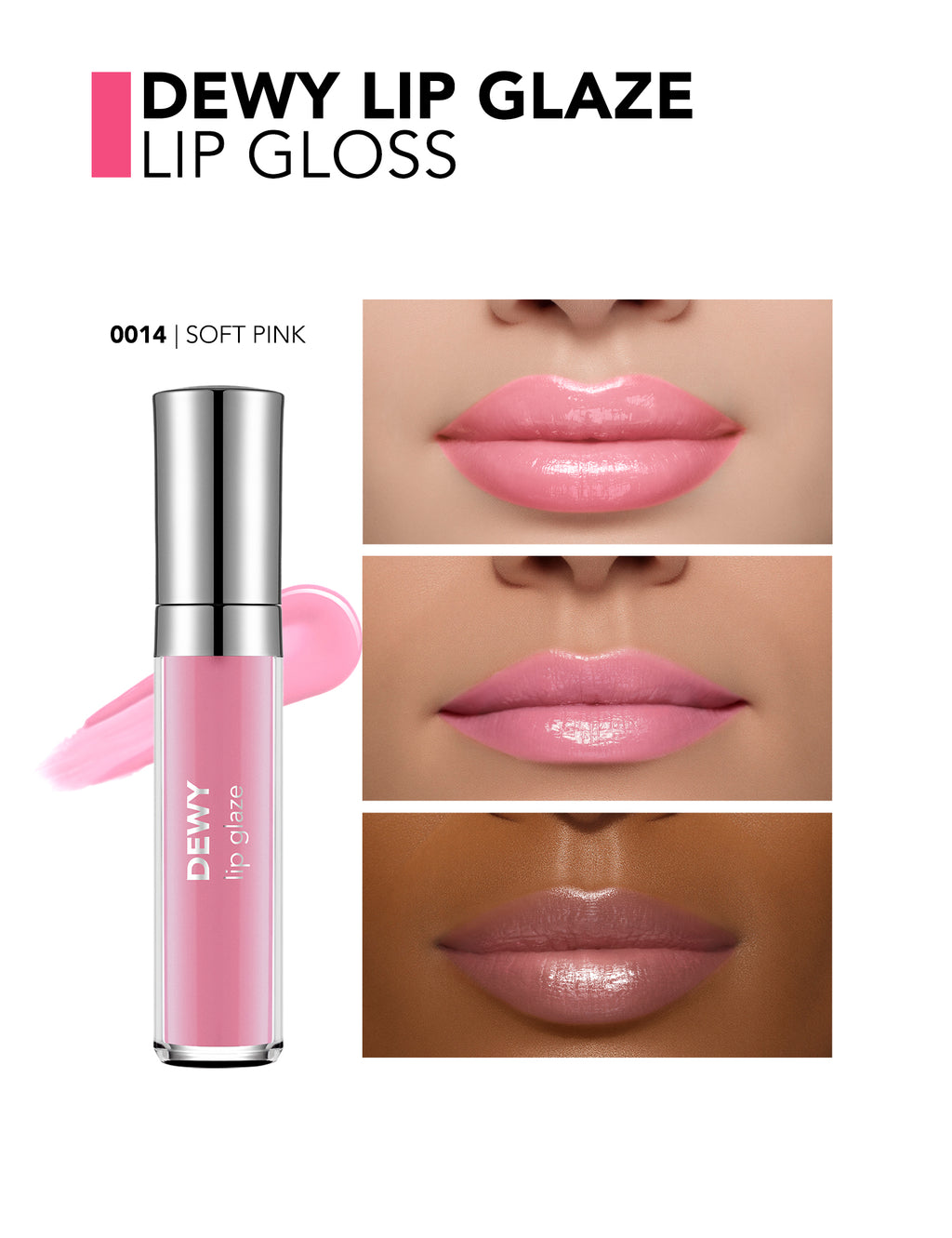 Flormar Dewy Lip Glaze - 014 Soft Pink