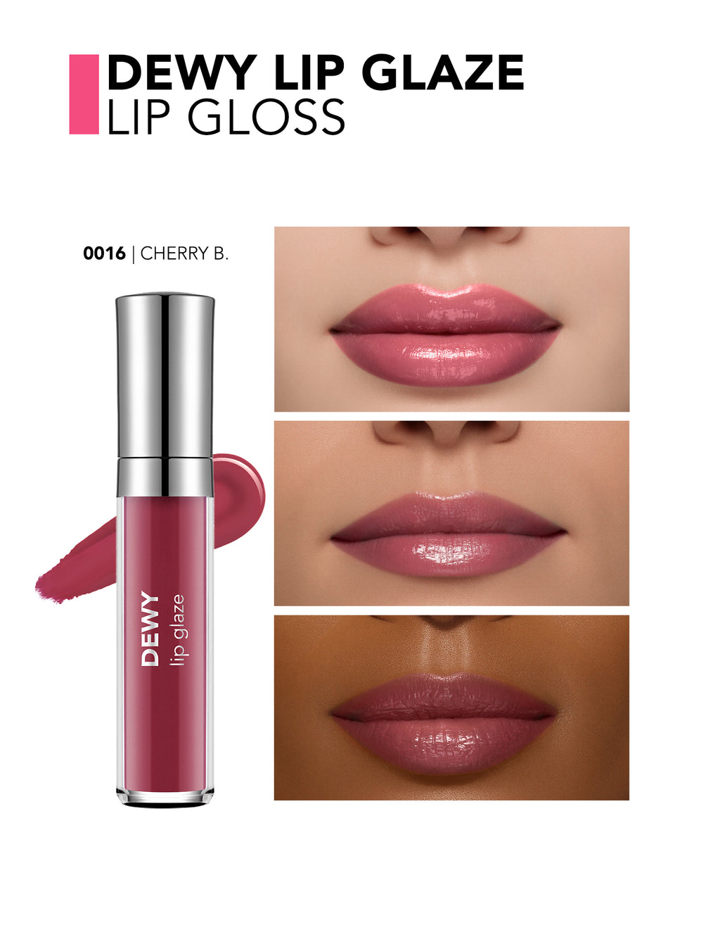 Flormar Dewy Lip Glaze - 016 Cherry Blossom