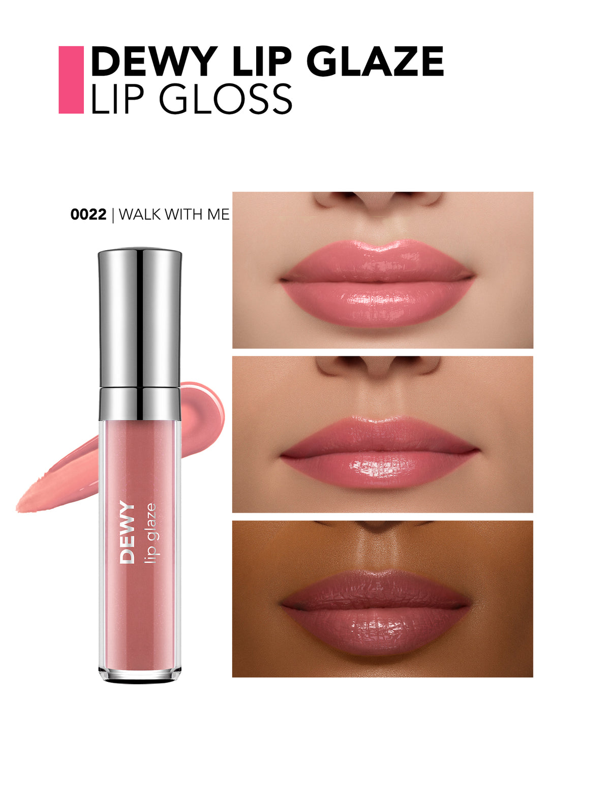 Flormar Dewy Lip Glaze - 022 Walk With Me