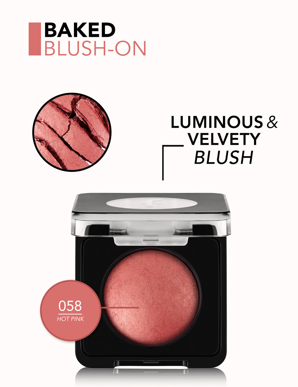 Flormar Baked Blush-On - 058 Hot Pink