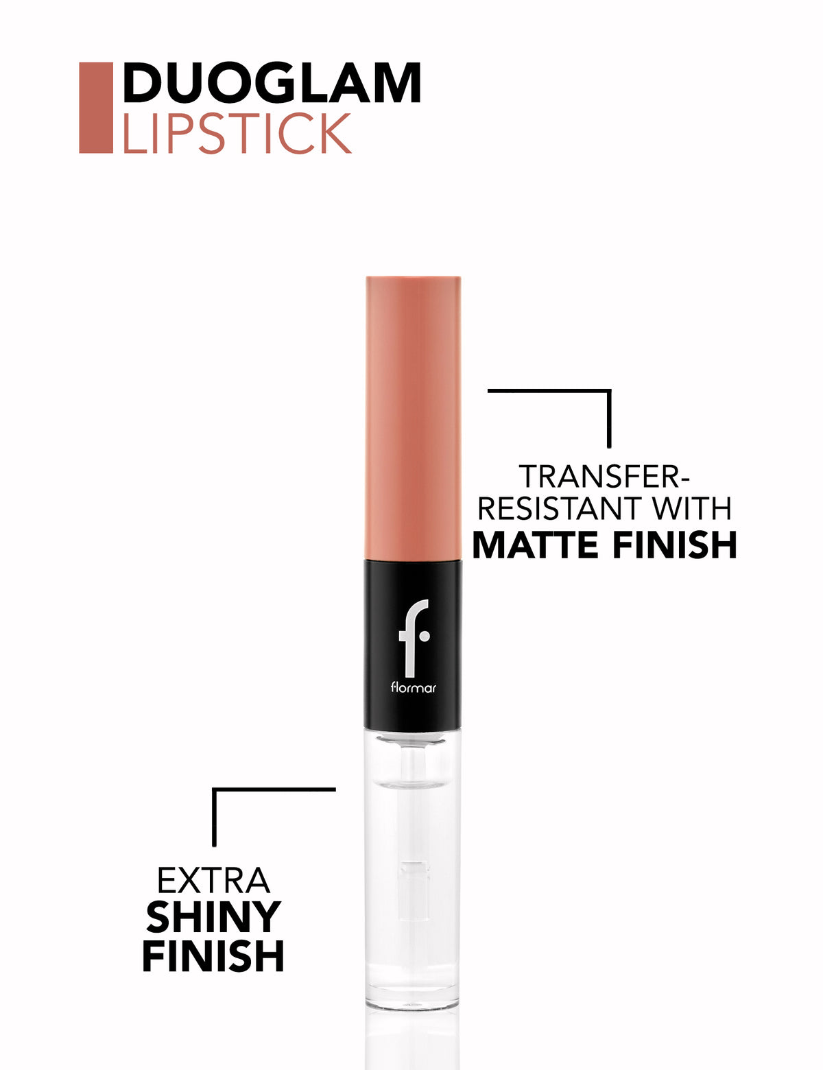 Flormar Duoglam Lipstick - 001 Day To Night