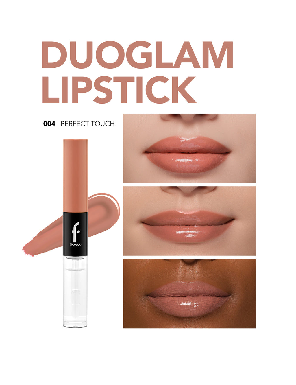 Flormar Duoglam Lipstick - 004 Perfect Touch