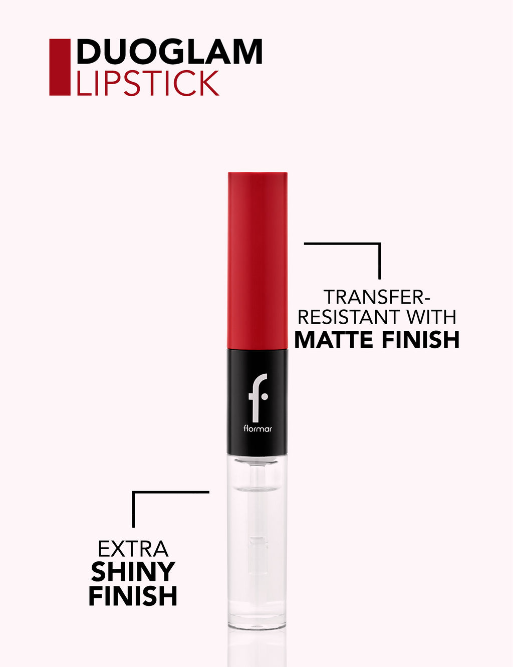 Flormar Duoglam Lipstick - 007 Red Laugh