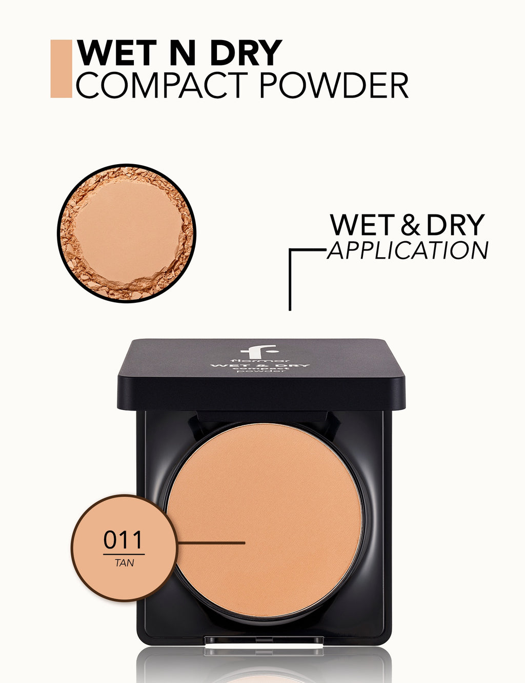 Flormar Wet & Dry Compact Powder - 011 Tan