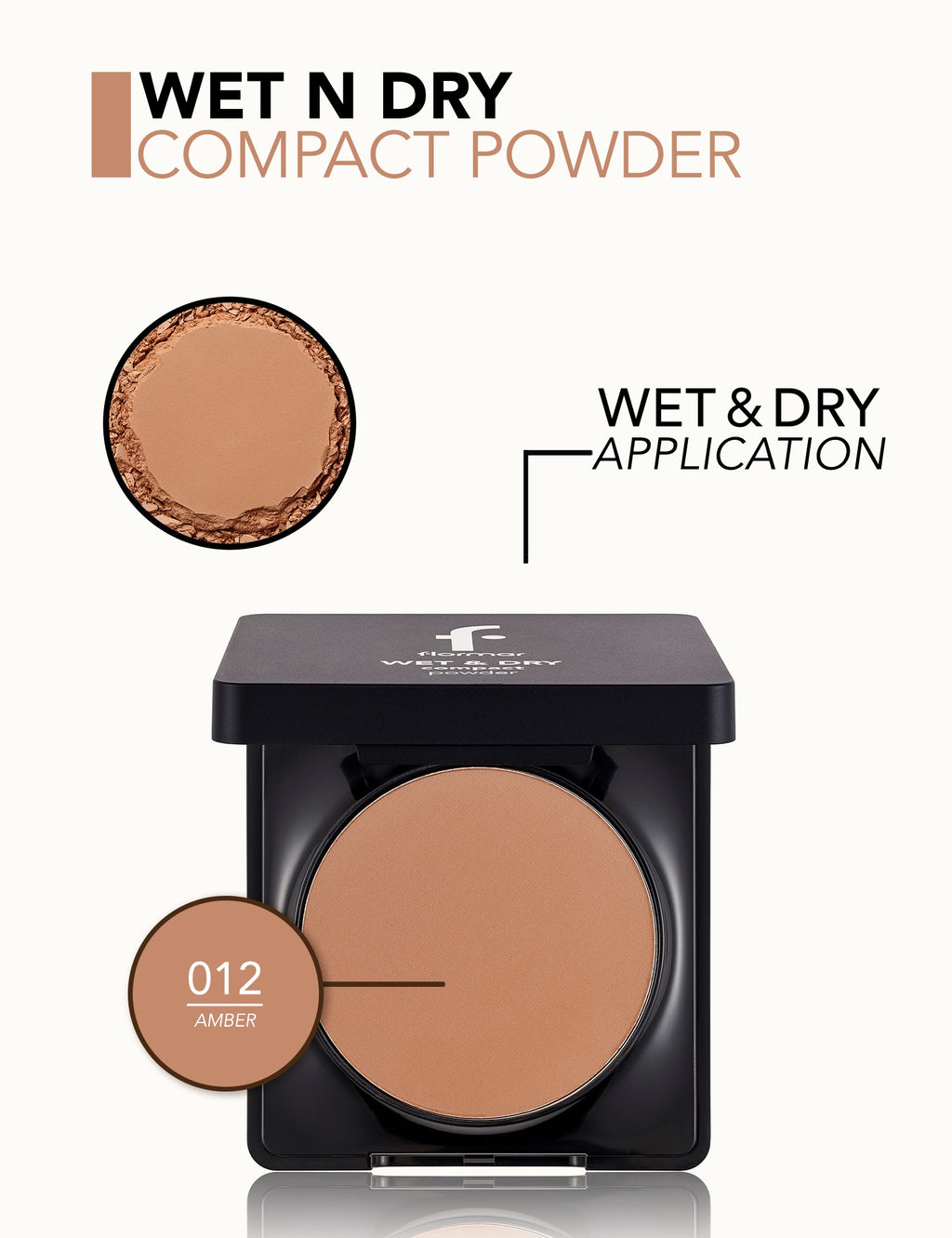 Flormar Wet & Dry Compact Powder - 012 Amber