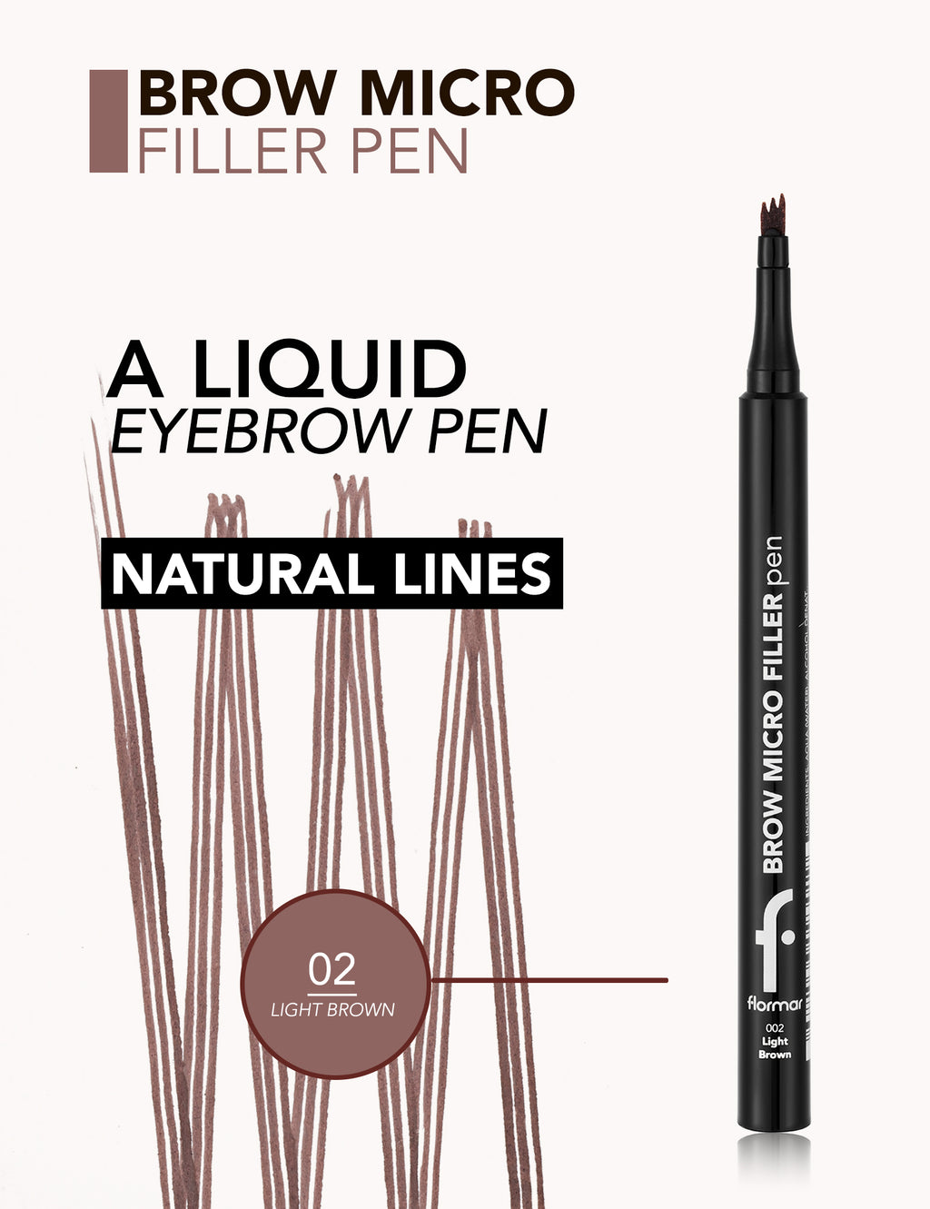 Flormar Brow Micro Filler Pen - 002 Lght Brown