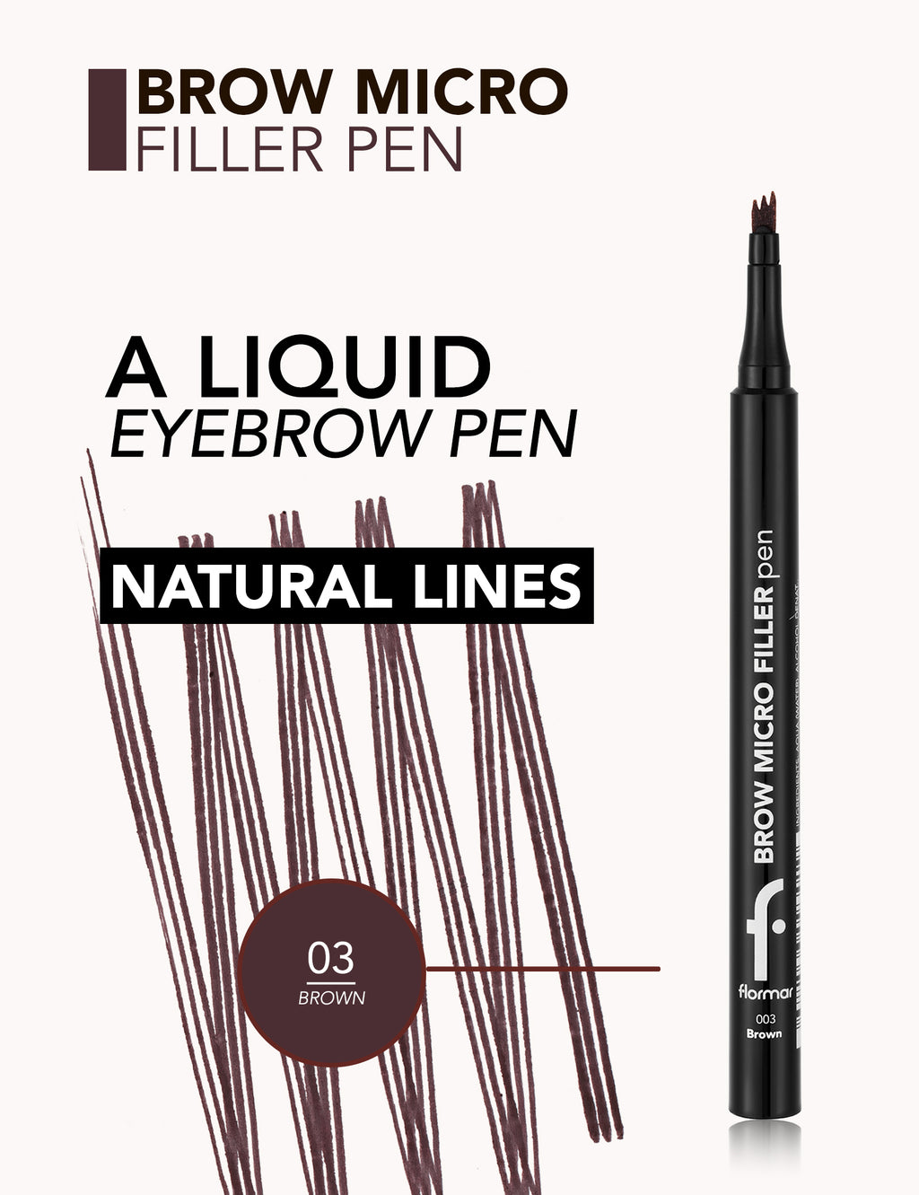 Flormar Brow Micro Filler Pen - 003 Brown
