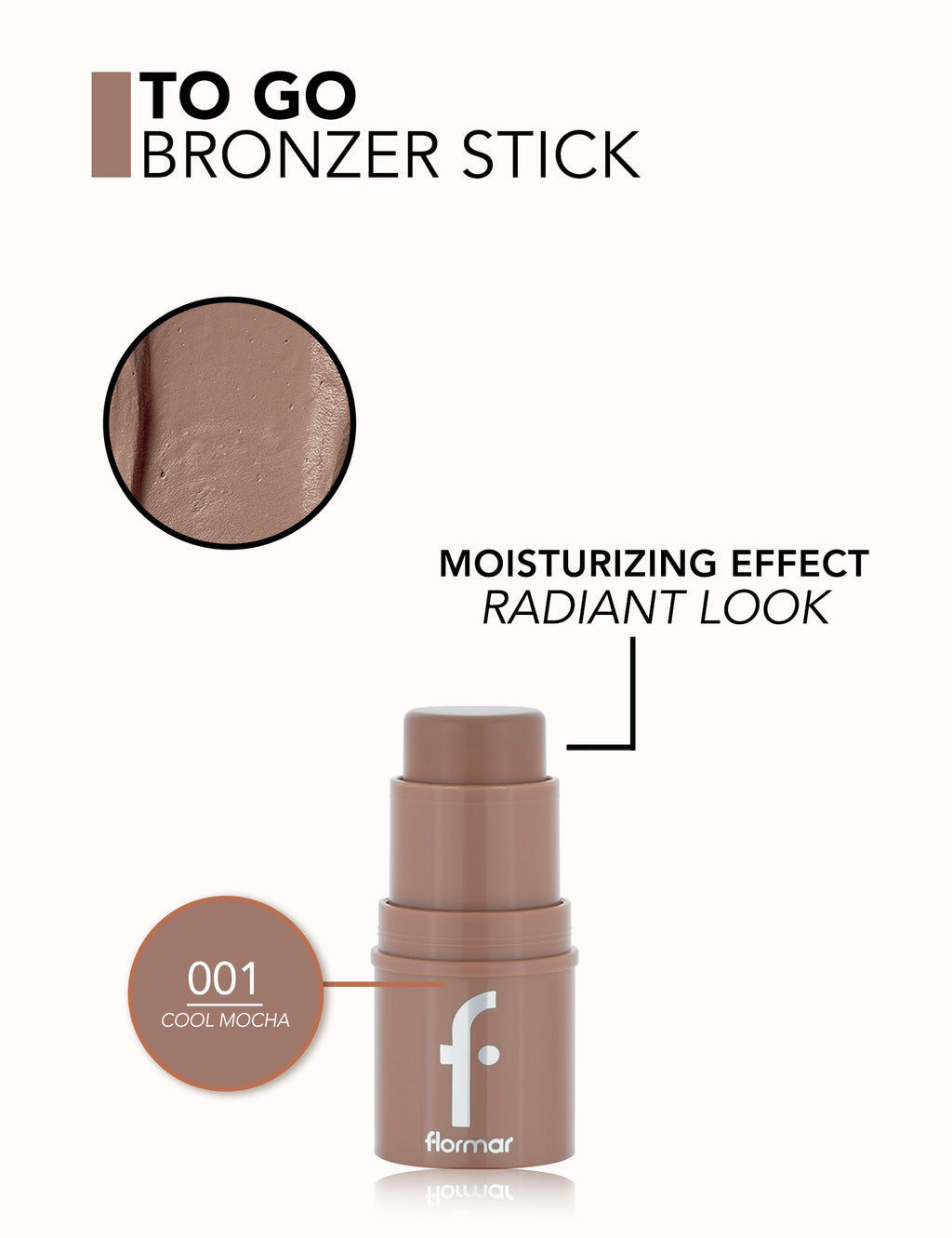 Flormar To Go Bronzer Stick - 001 Cool Mocha