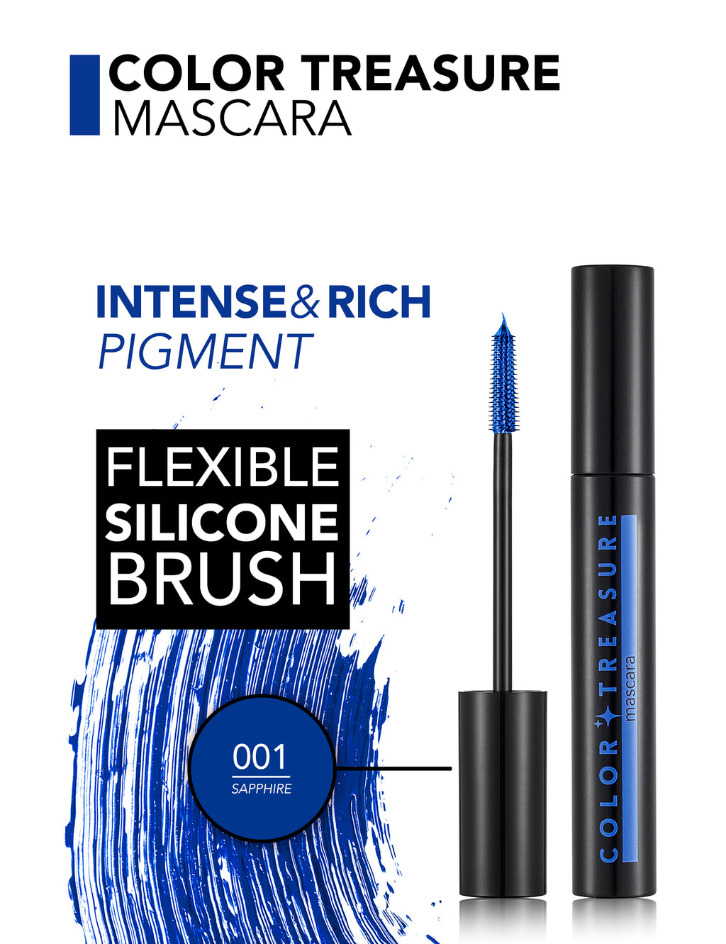 Flormar Color Treasure Mascara - 001 Sapphire