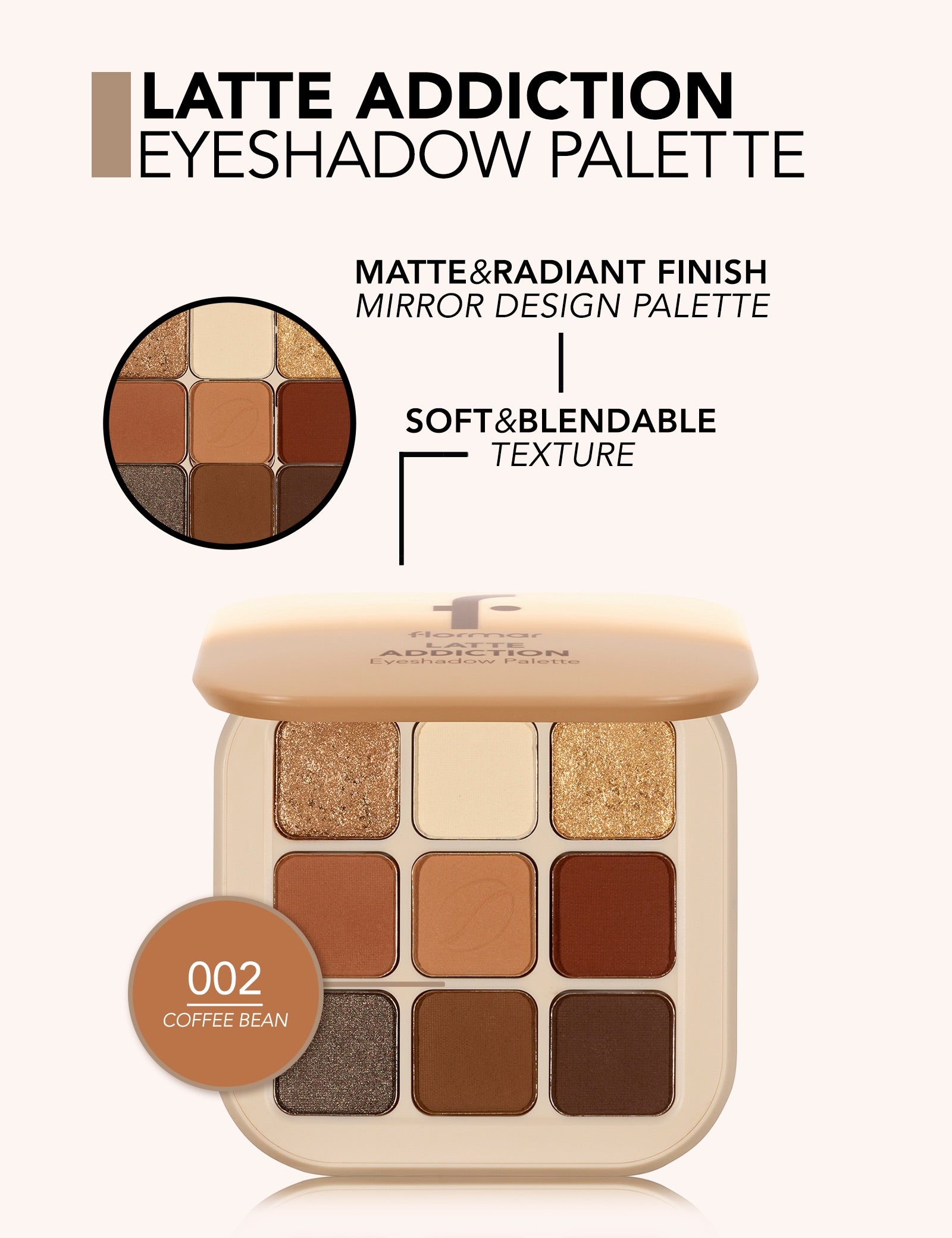 Flormar Latte Addiction Eyeshadow Palette 001 Frozen Latte