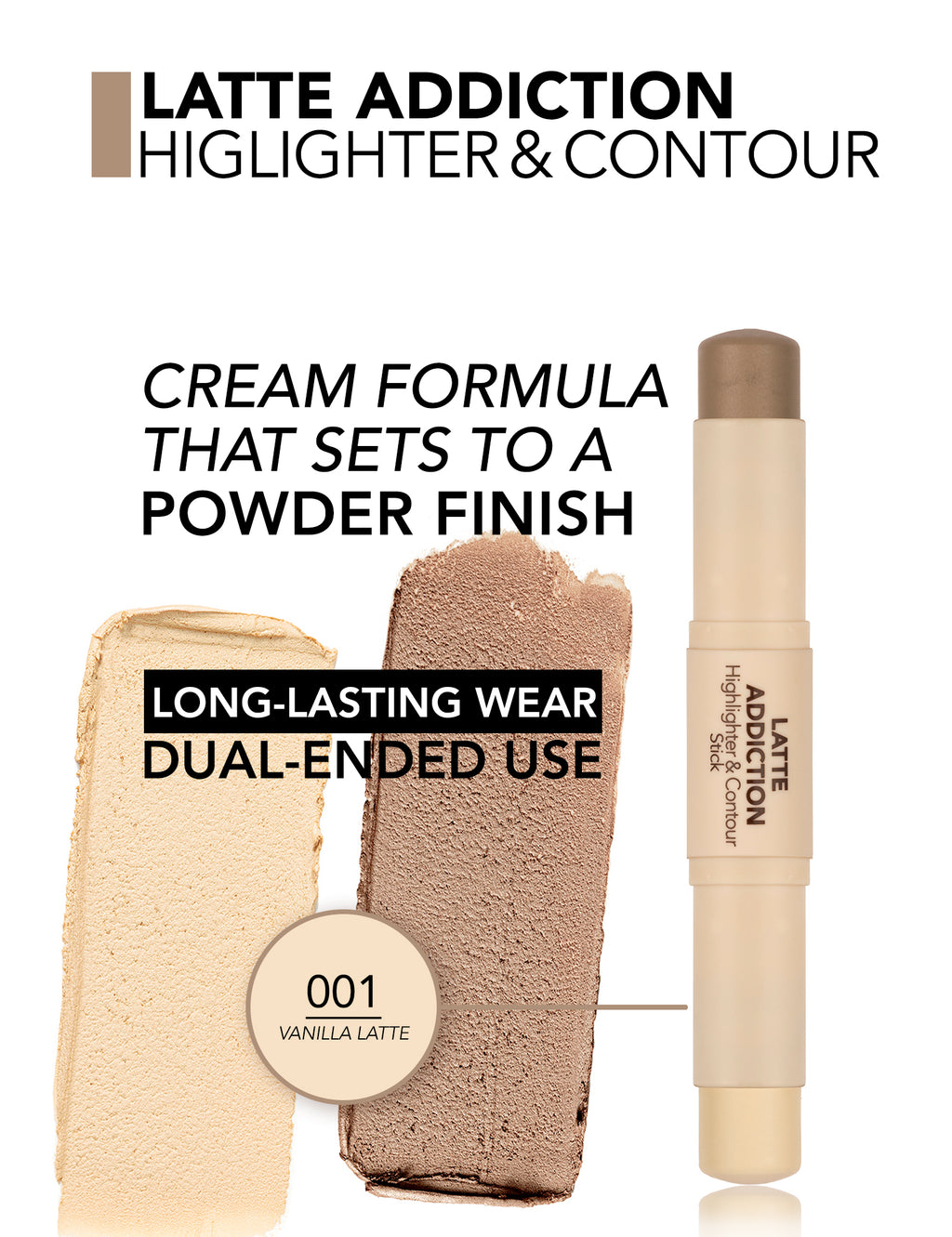 Flormar Latte Addiction Highlighter Contour Stick