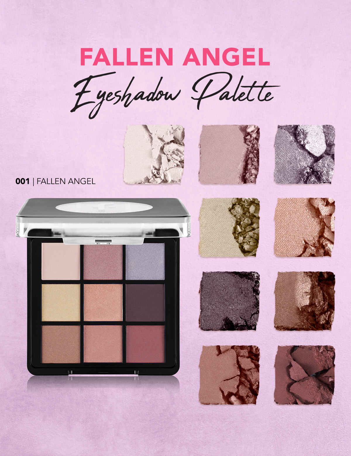 Flormar Color Eyeshadow Palette - 001 1 Fallen Angel