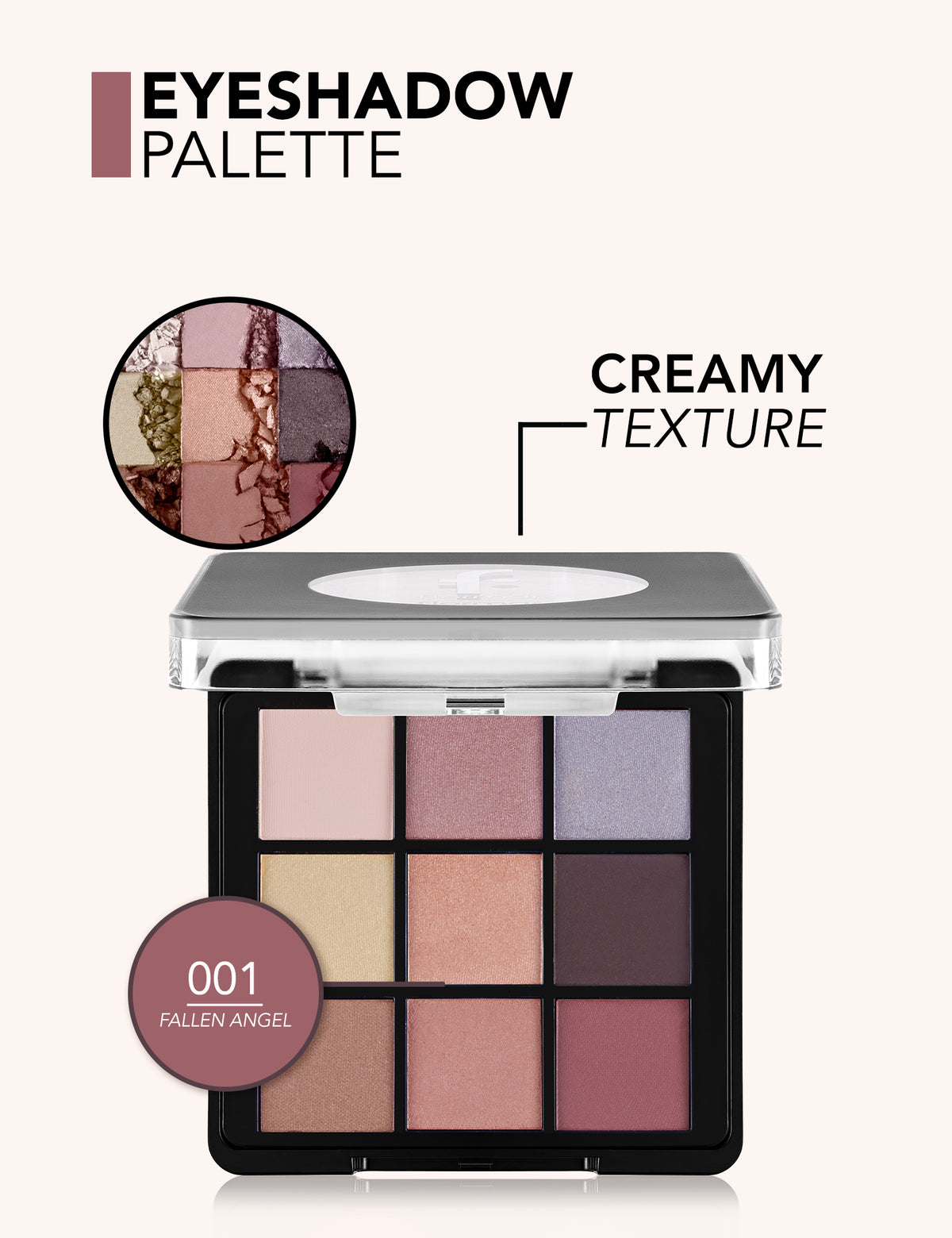 Flormar Color Eyeshadow Palette - 001 1 Fallen Angel