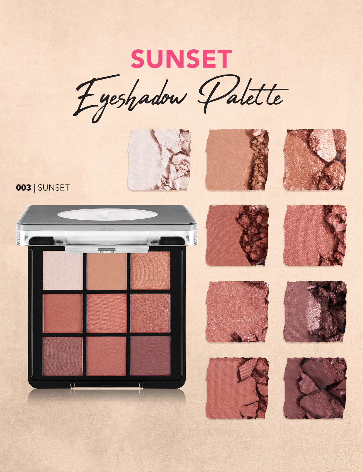 Flormar Color Eyeshadow Palette - 003 Sunset