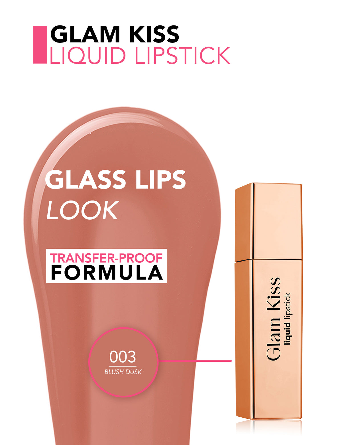 Flormar Glam Kiss Liquid Lipstick - Blush Dusk