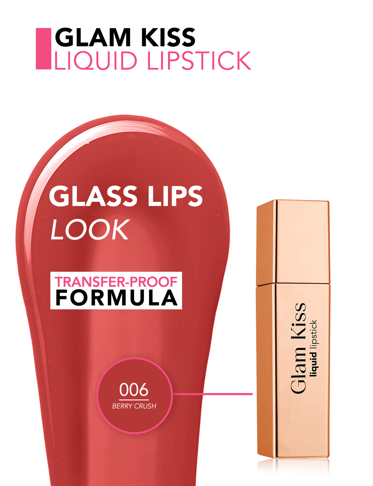 Flormar Glam Kiss Liquid Lipstick - Berry Crush
