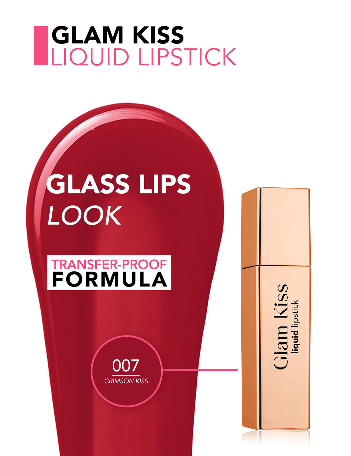 Flormar Glam Kiss Liquid Lipstick - Crimson Kiss