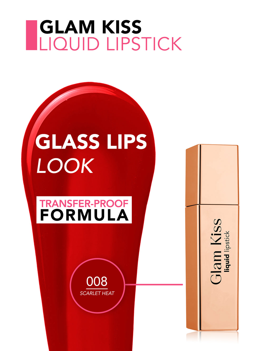Flormar Glam Kiss Liquid Lipstick - Scarlet Heat