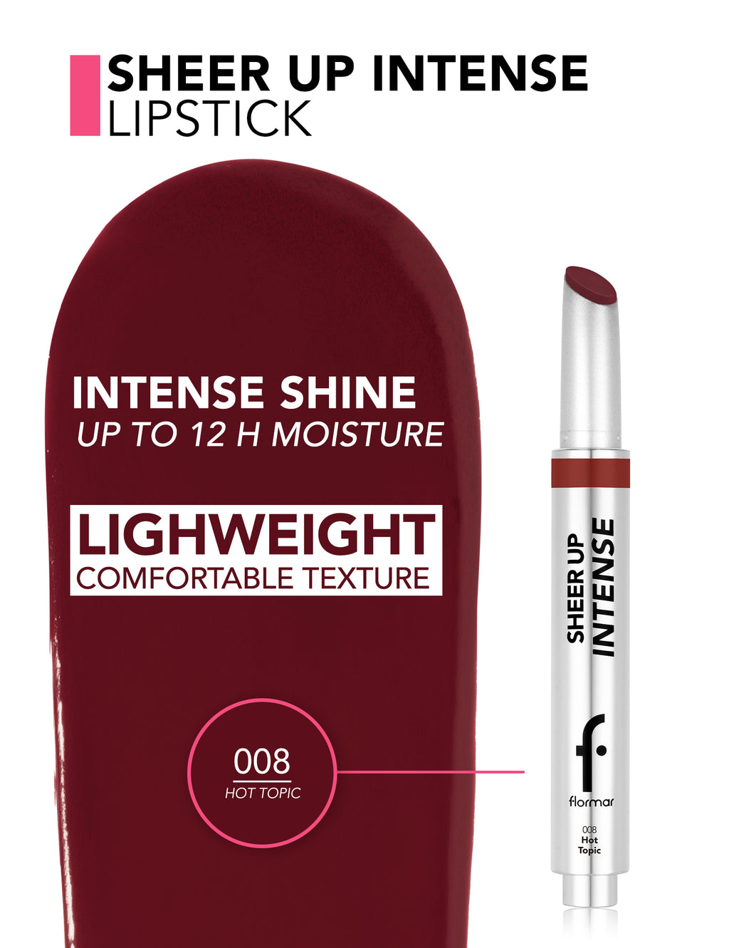 Flormar Sheer Up Intense Lipstick
