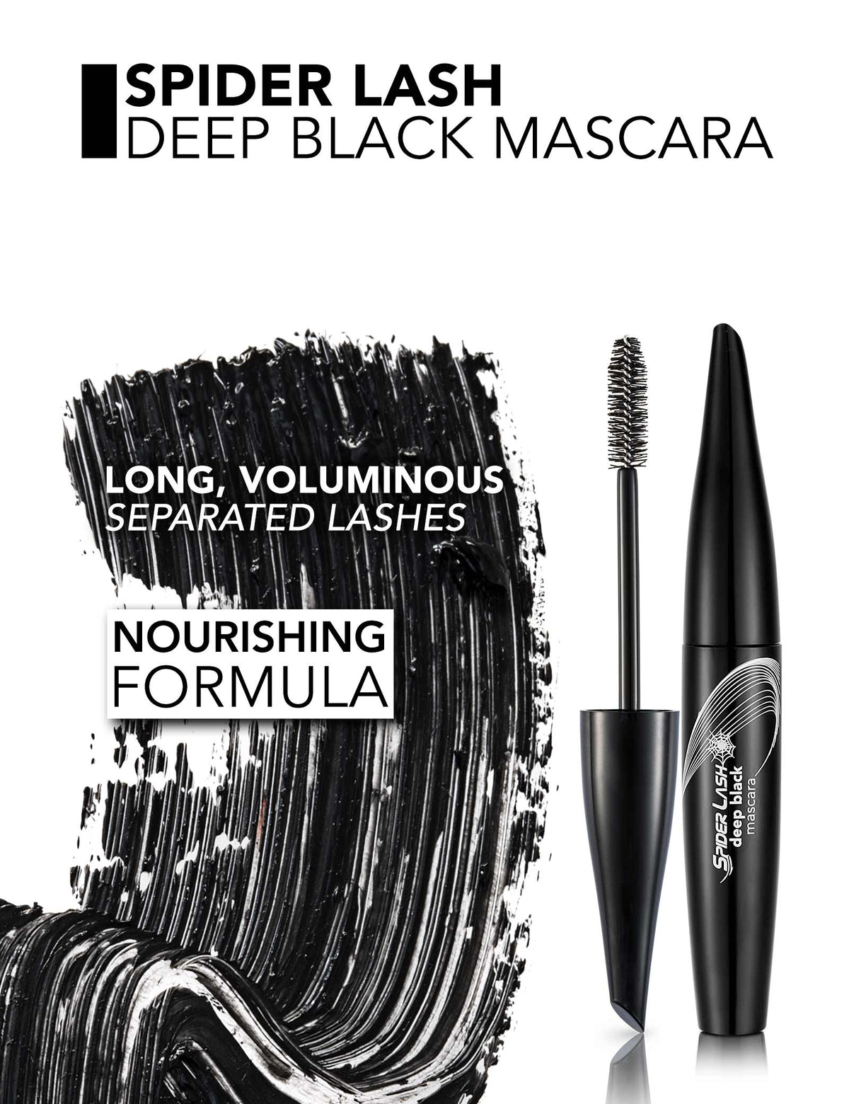 Flormar Spider Lash Deep Black Mascara - 001 Deep Black