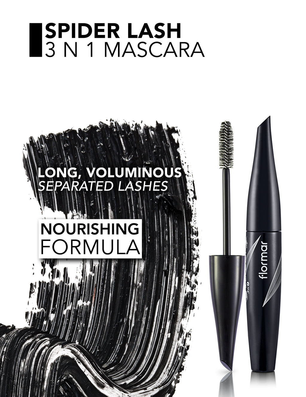 Flormar Spider Lash Deep Black Mascara - 003