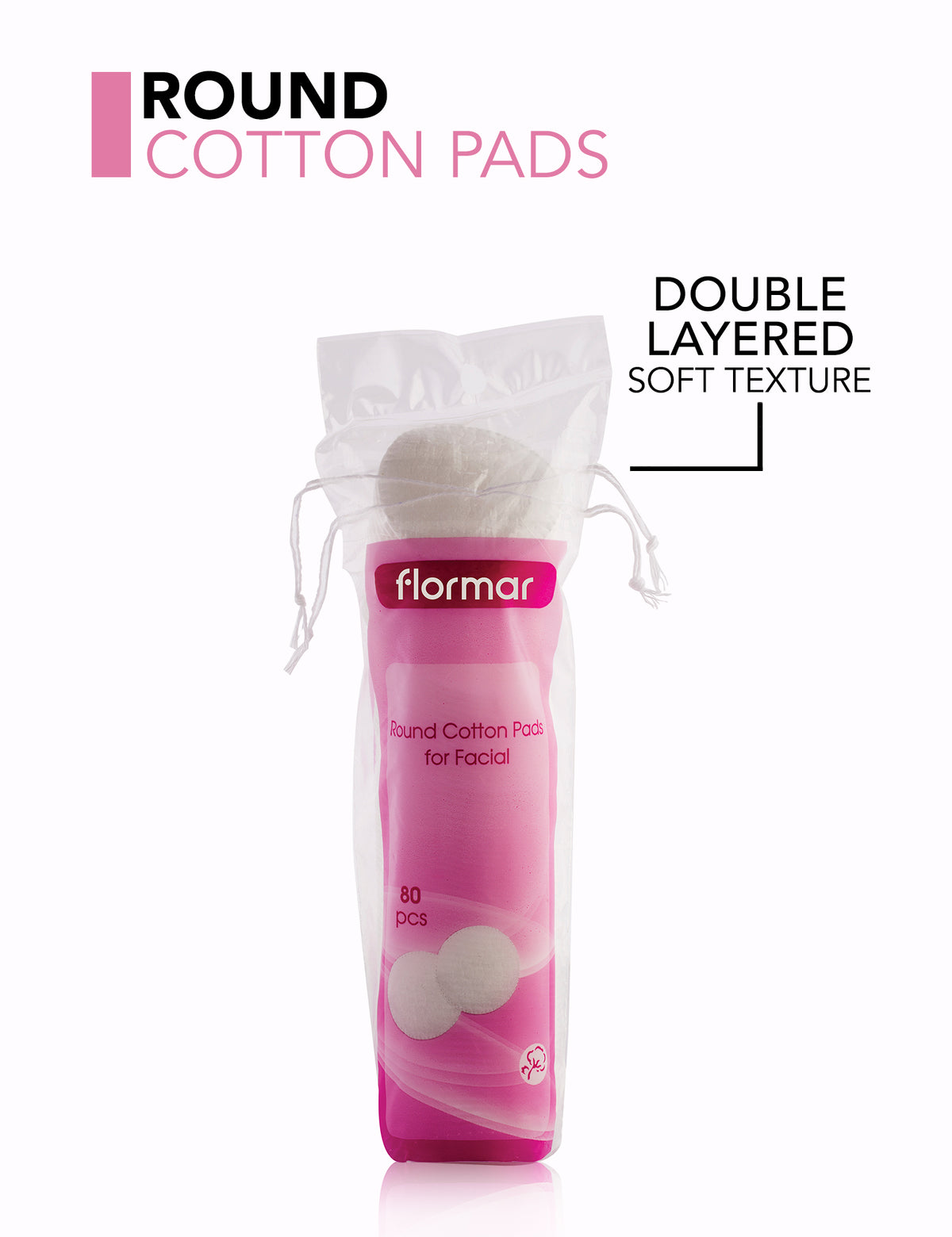 Flormar Round Cotton Pads For Facial - 001 Ound Cotton Pads For Facial Pad
