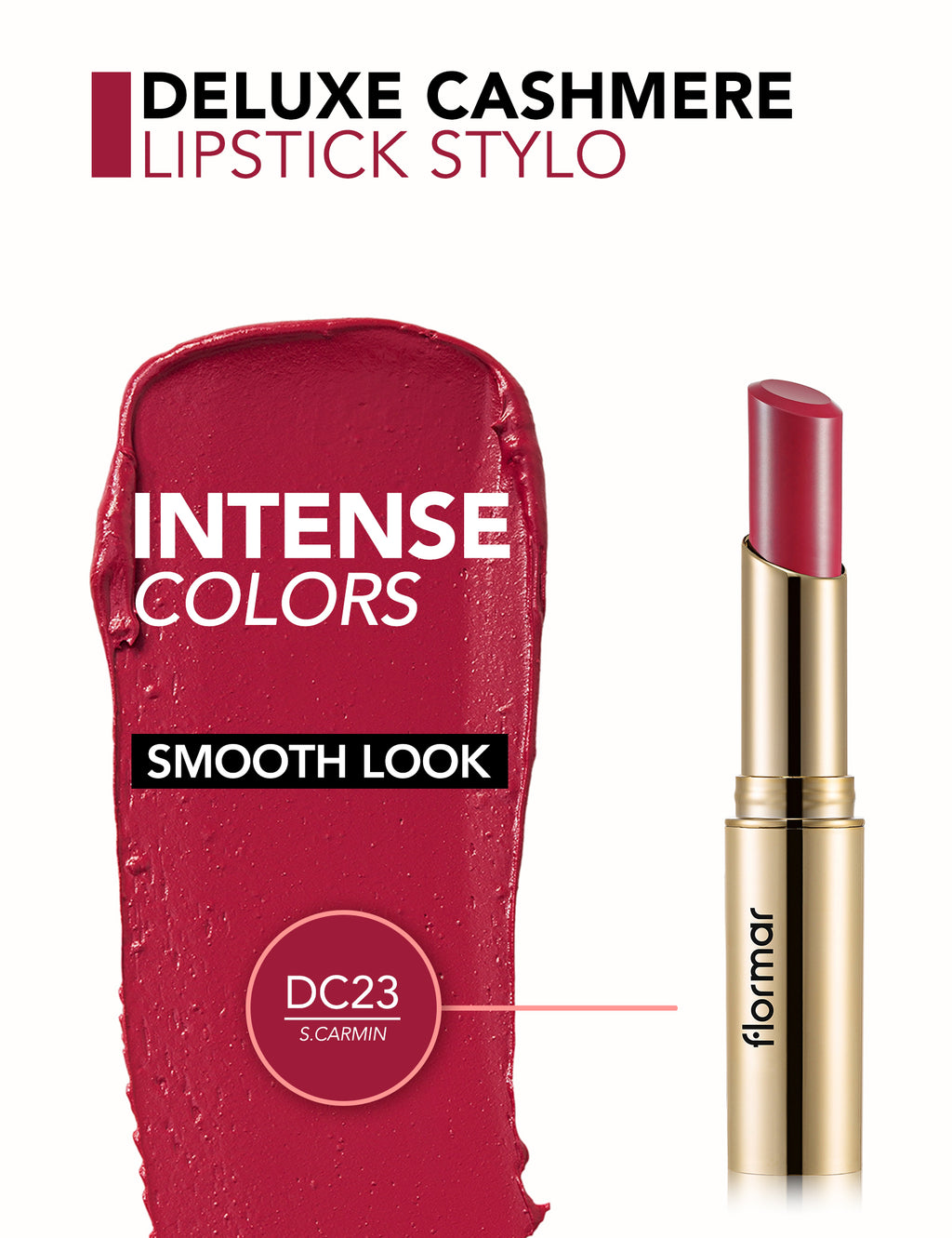 Flormar Deluxe Cashmere Lipstick – formula detail