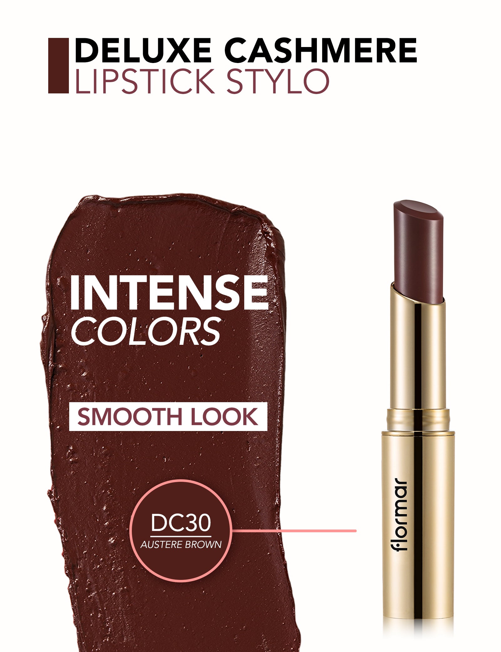 Flormar Deluxe Cashmere Lipstick – formula detail