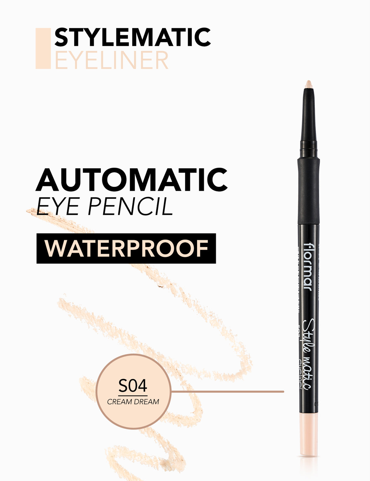 Flormar Style Matic Eyeliner - S04 Cream Dream