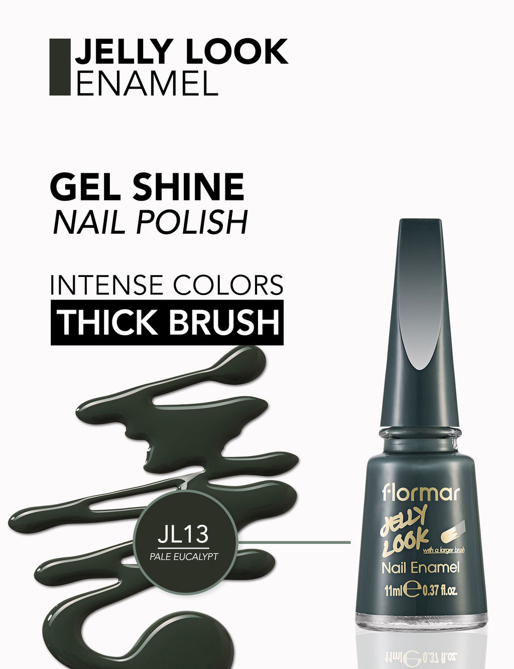 Flormar Jelly Look Nail Enamel - L13 Pale Eucalypt
