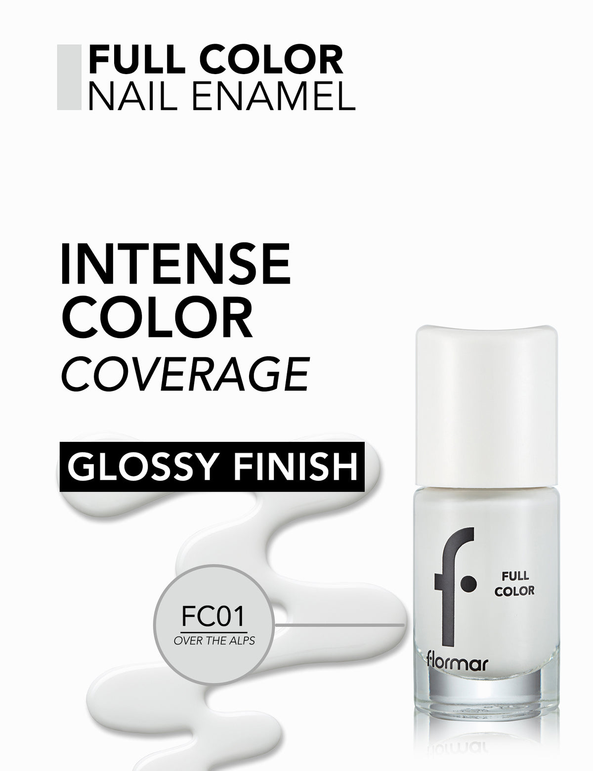 Flormar Full Color Nail Enamel - C01 Over The Alps
