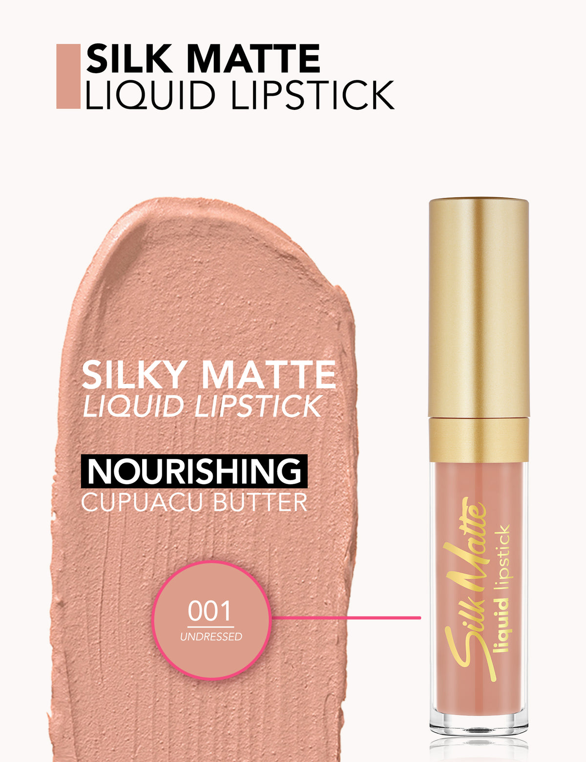 Flormar Silk Matte Liquid Lipstick - 001 Undressed