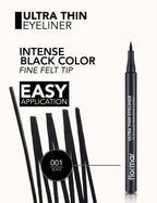 Flormar Ultra Thin Eyeliner Black - 001 Black