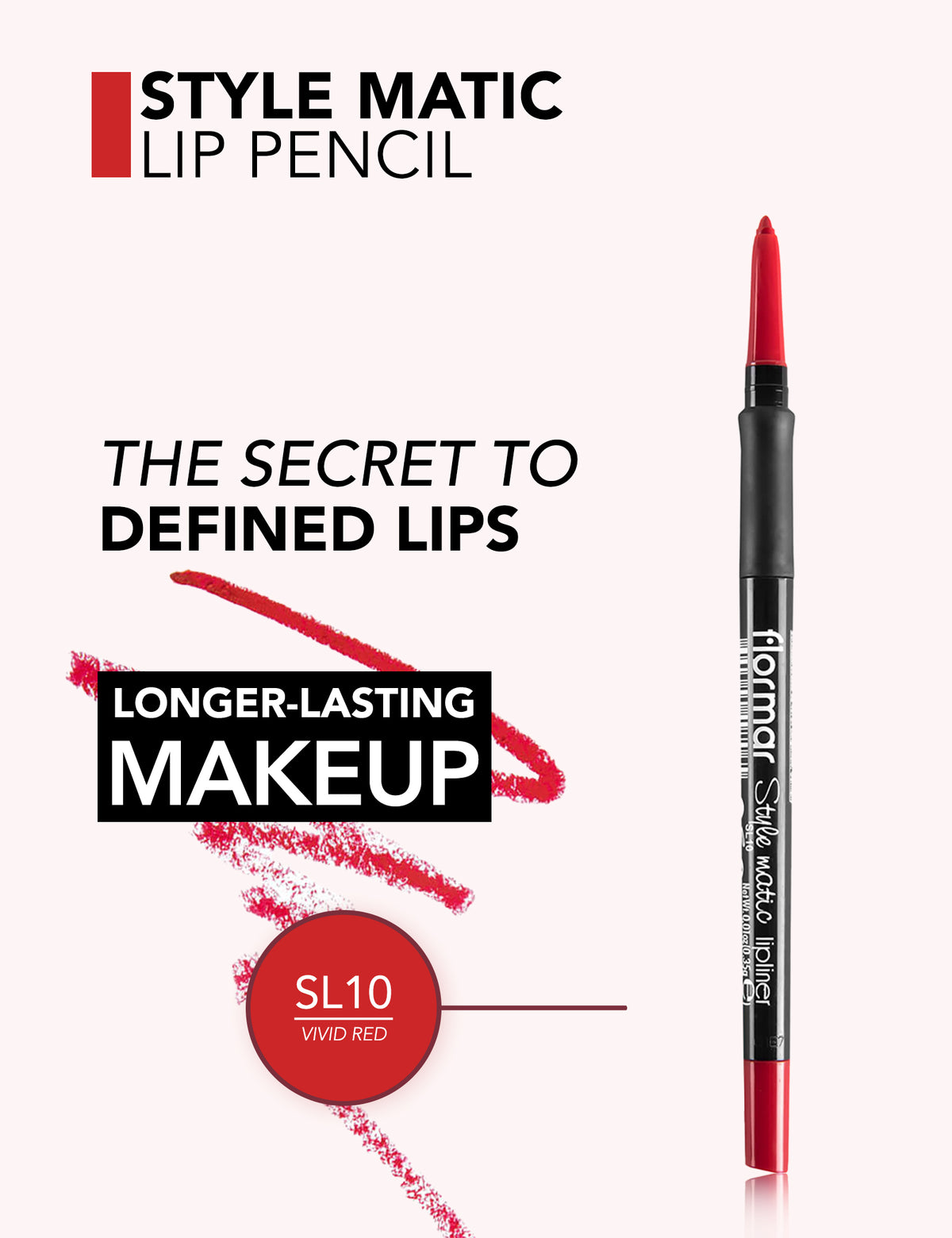 Flormar Style Matic Lipliner - L10 Vivid Red Sl