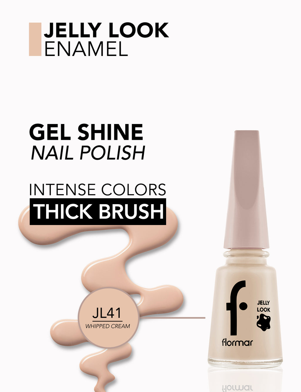 Flormar Jelly Look Nail Enamel - L41 Whipped Cream
