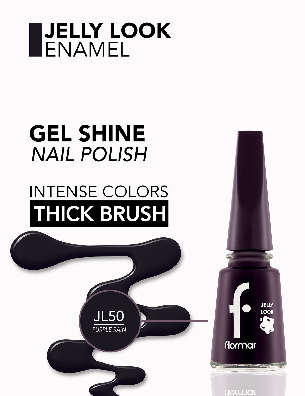 Flormar Jelly Look Nail Enamel - L50 Purple Rain