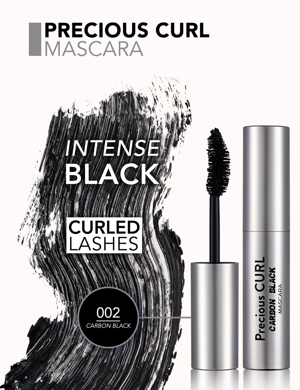 Flormar Precious Curl Waterproof Mascara - Carbon Black