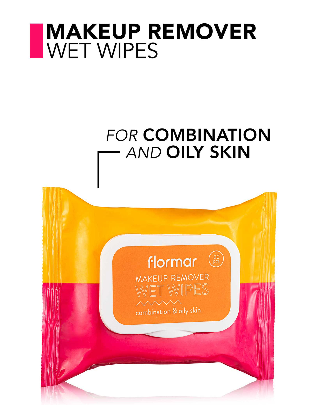 Flormar Makeup Remover Wet Wipes Normal & Dry Skin - 002 Combination&oily