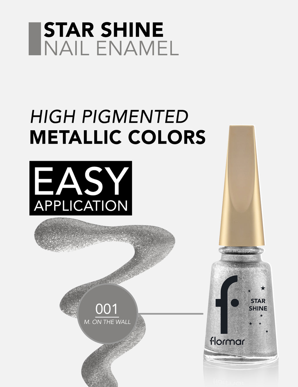 Flormar Star Shine Nail Enamel - 001 Mirrr On The Wll