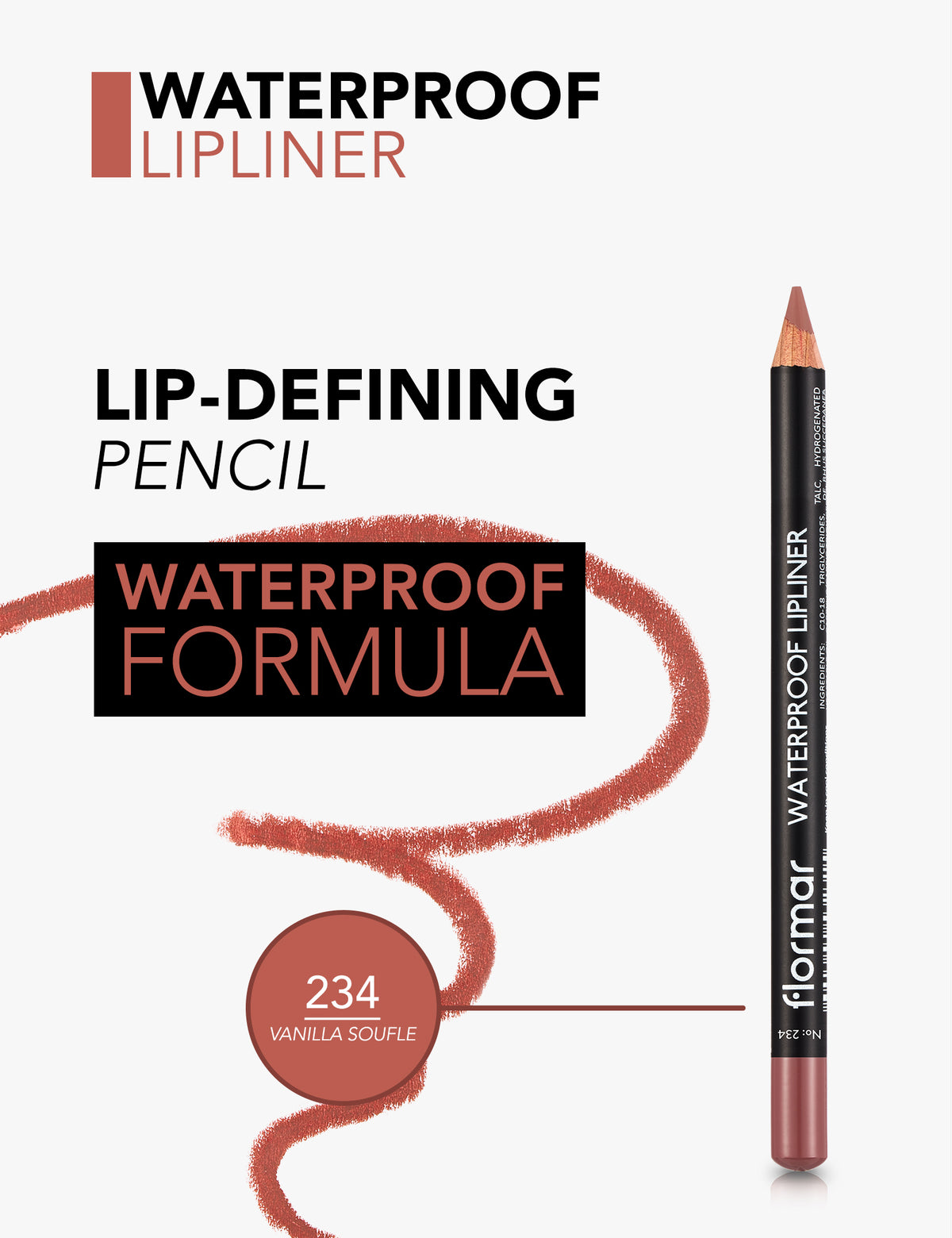 Flormar Waterproof Lipliner - 234 Vanilla Sff