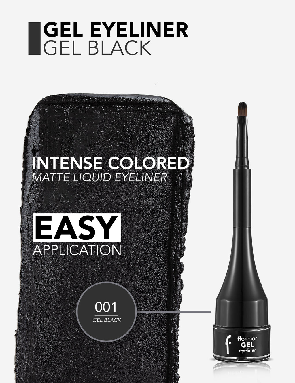 Flormar Gel Eyeliner Gel Black - 001 Gel Black