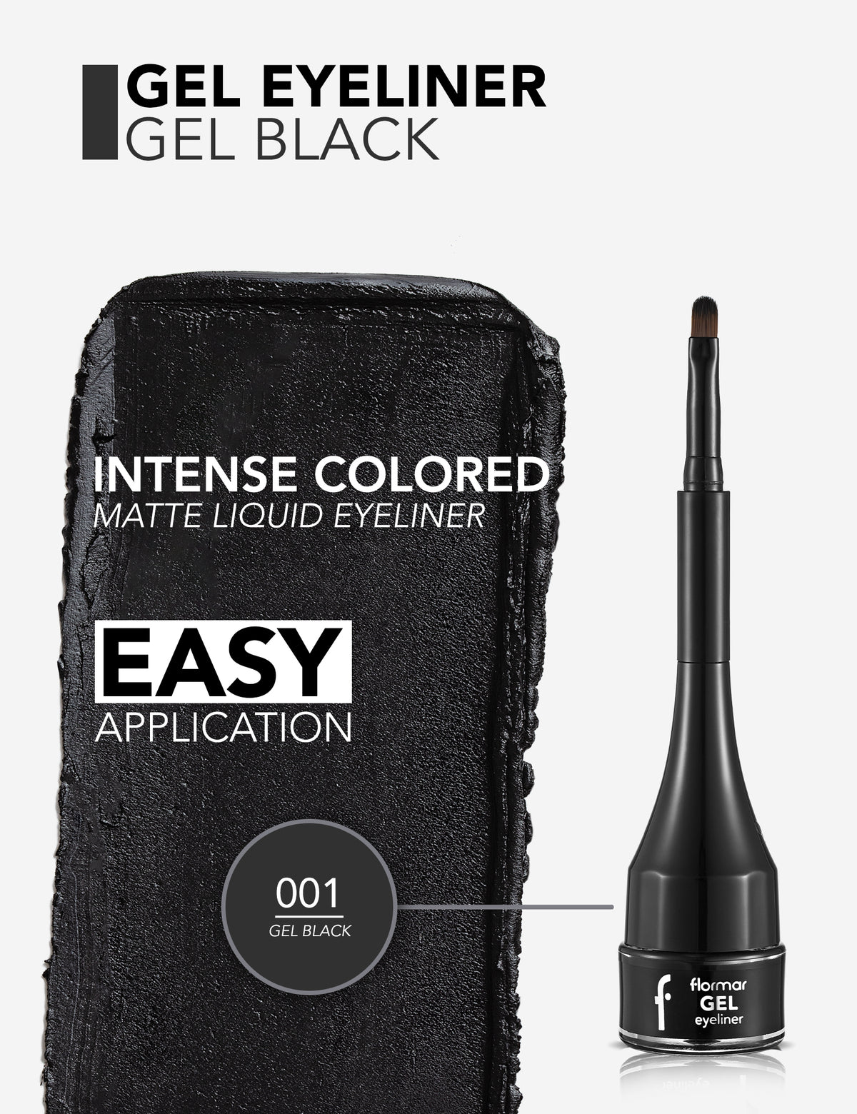 Flormar Gel Eyeliner Gel Black - 001 Gel Black