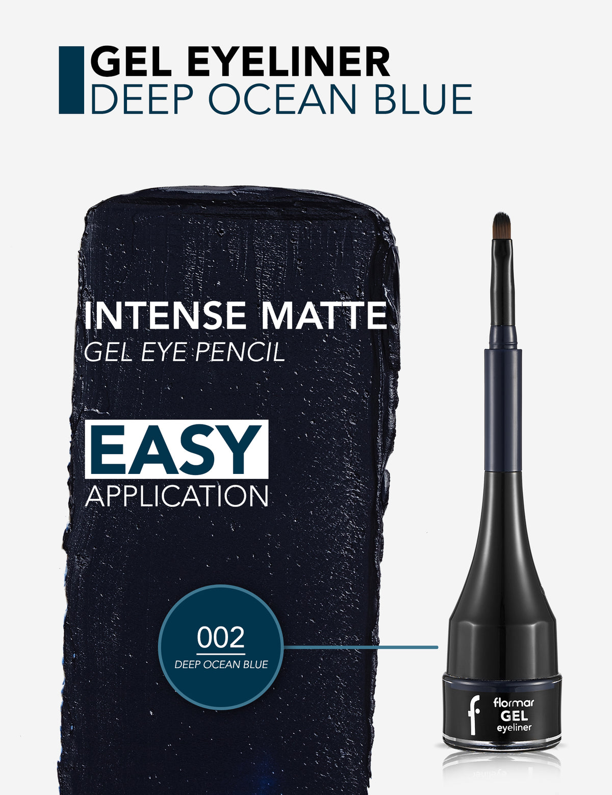 Flormar Gel Eyeliner Gel Black - 002 Ocean Blue