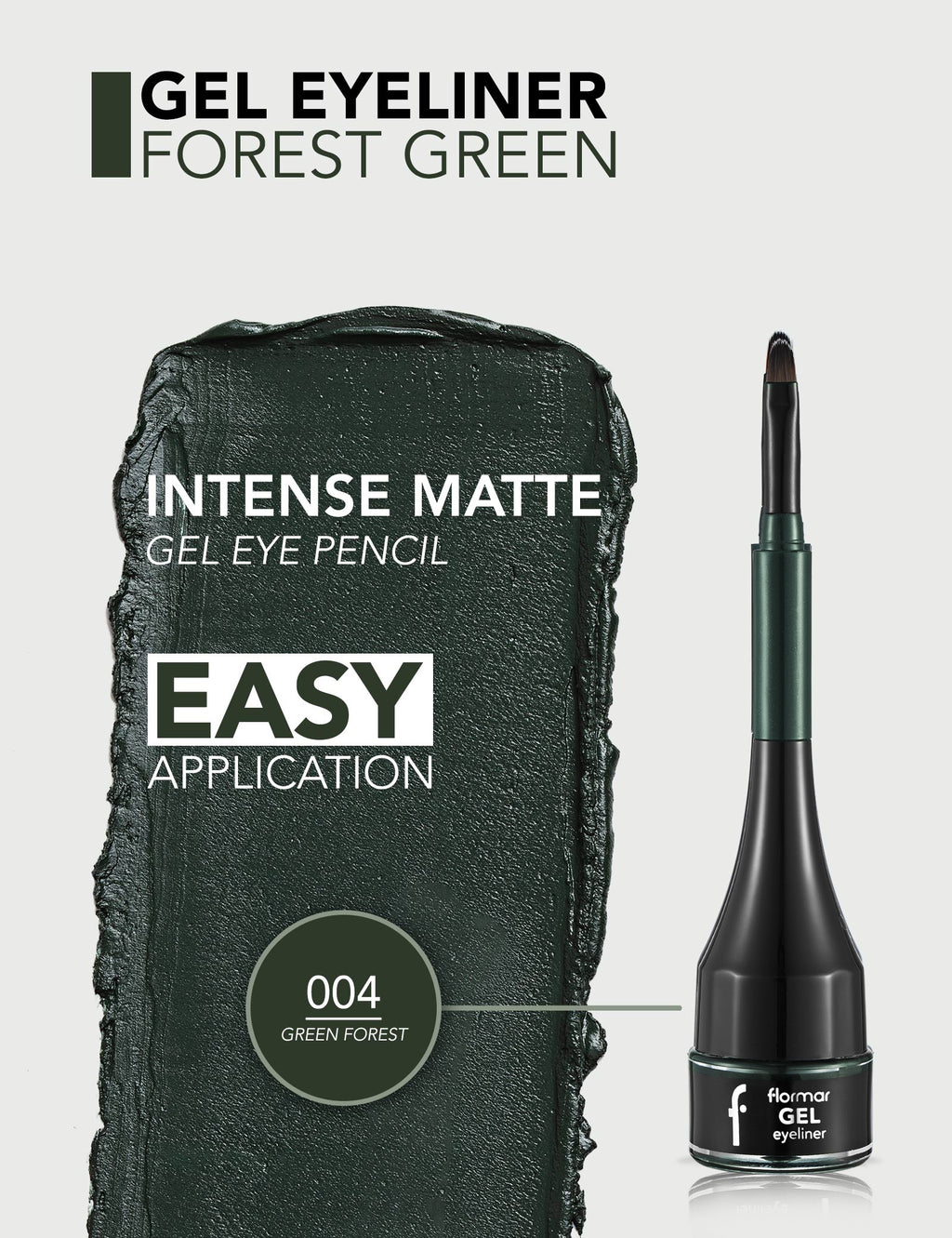 Flormar Gel Eyeliner Gel Black - 004 Forest Green