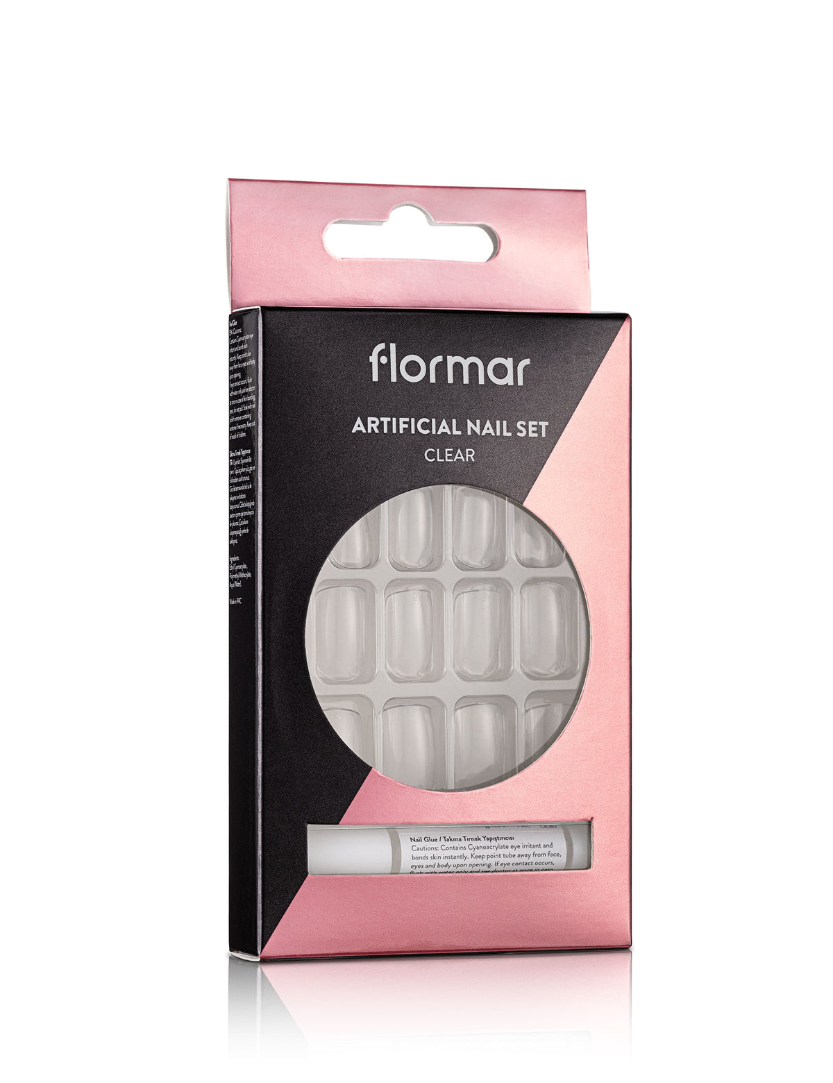 Flormar Artificial Nail Set White - 053 Rtificial Nail Set Clear