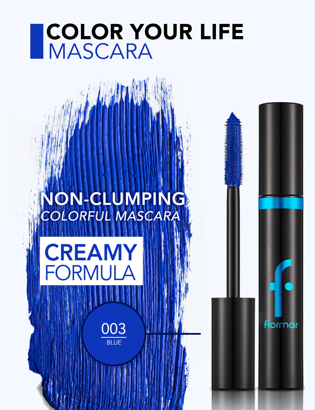Flormar Color Your Life Mascara Brown - 003 Blue