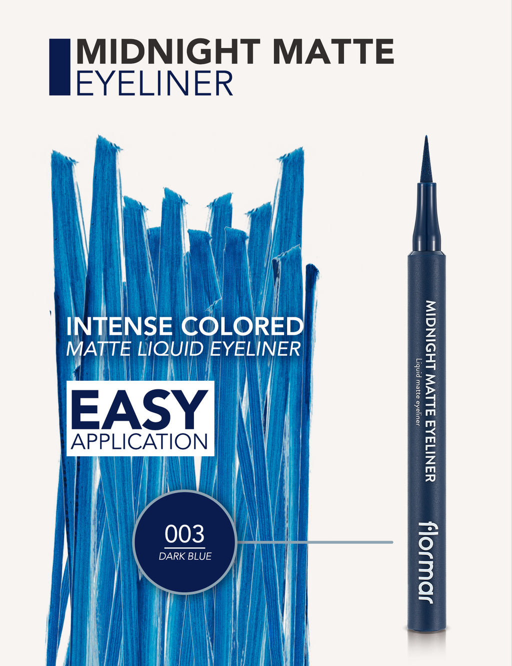 Flormar Midnight Matte Eyeliner - 003 Dark Blue