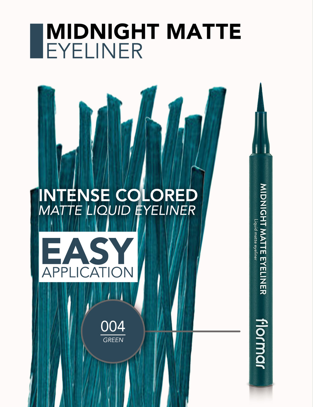 Flormar Midnight Matte Eyeliner - 004 Green